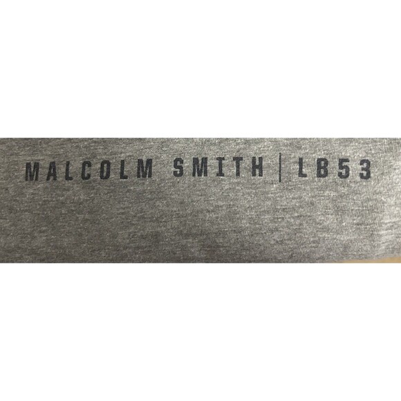 Seattle Seahawks Super Bowl MVP Malcolm Smith Men's S Gray Nike Long T-Shirt - Picture 7 of 13